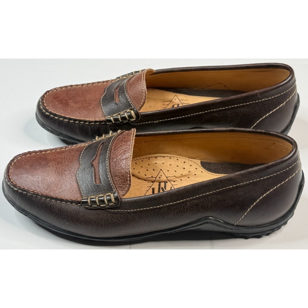 Martin Dingman Men's Brown Leather Penny Loafers Size‎ 10M